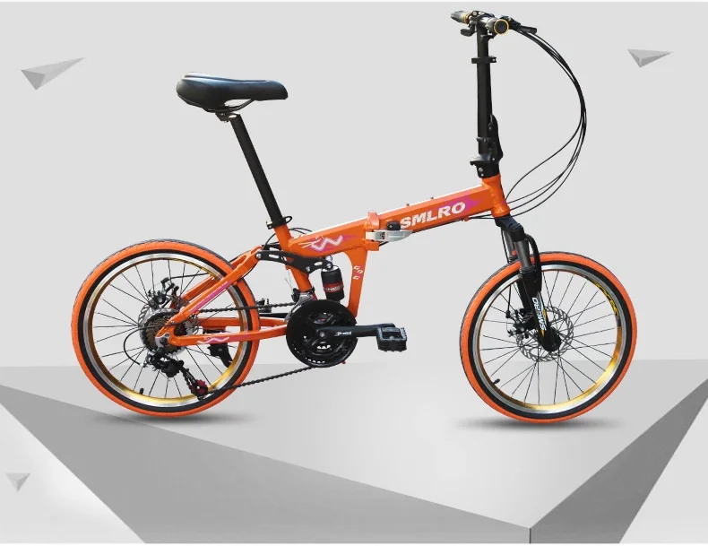 

20 inch alloy folding bike 21 speed, Black/orange/blue/ oem