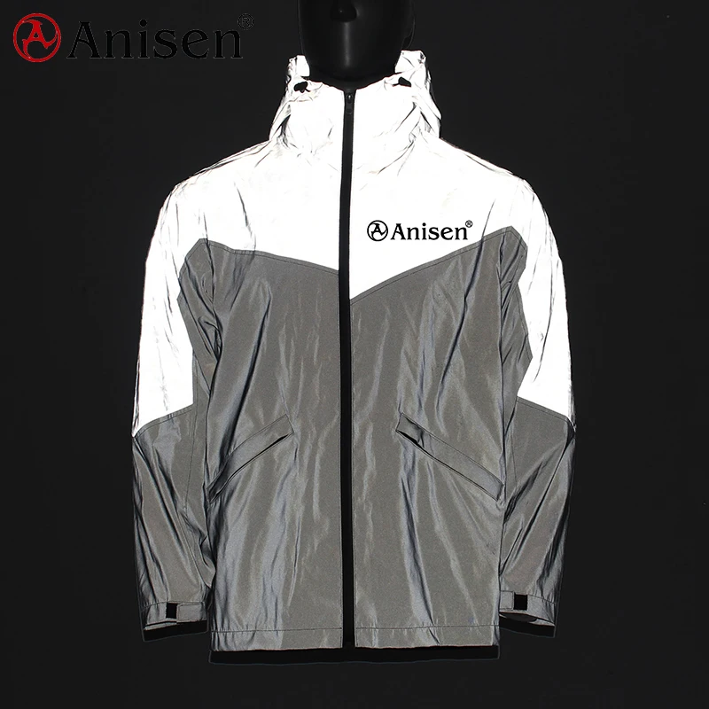 

Wholesale 3m reflective hip hop softshell camouflage waterproof windbreaker rain men jacket with hood