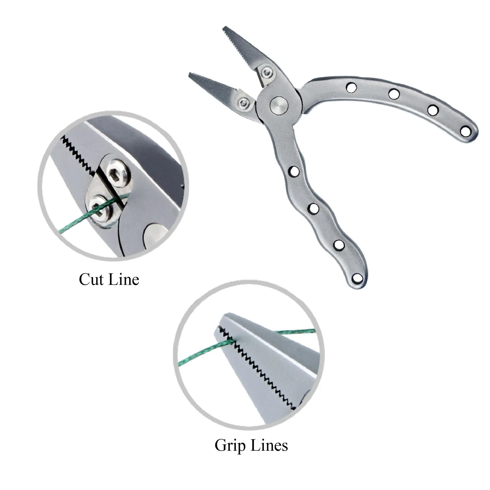 X19 Mini Aluminum Fly Fishing Pliers Tools With Sheath And Lanyard 4