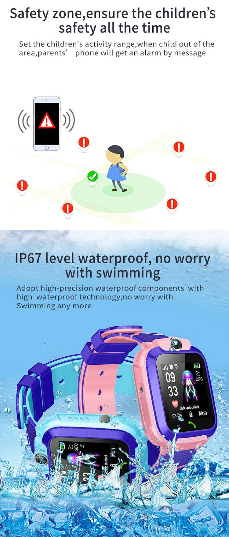 Kids Gps Tracker Smart Bracelet For Kids Gps Wristbands Smartwatch