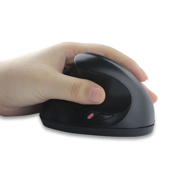 SUNGI Left Hand Use Ergonomic Vertical Mouse Wireless USB Receiver Mouse Powered by AAA Battery 1000 1200 1600 DPI