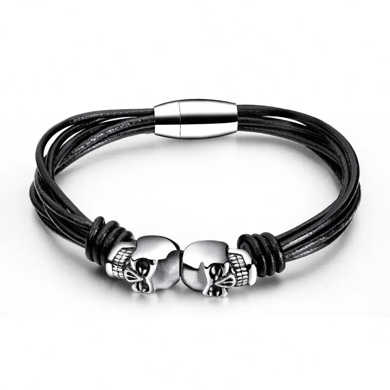 

Custom Charming New Design Bracelet Homme Skull