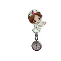 

Newest Cute Lovely Cartoon stainless steel Pocket Quartz Fob Doctor Nurse Watch