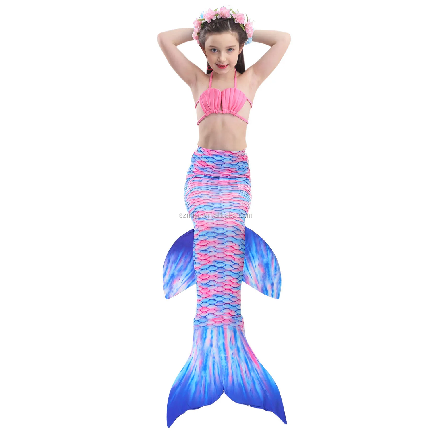 Fashion Girl Swimsuit Mermaid Tail For Swimming Princess Bikini Set ...