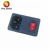 ac power socket AC socket DC socket with illuminated rocker switch with fuse