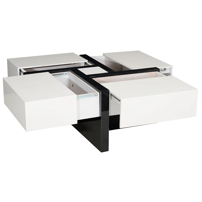 Luxury High Gloss Square Centre Coffee Table Hot Sale For Ebay