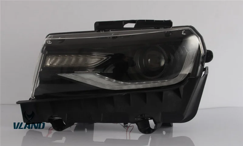 VLAND Factory For Car Headlamp For Camaro Head Light 2012-2015 For Camaro LED Headlight Turn Signal With Sequential Indicator