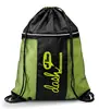 Excellent quality cinch back pack drawstring bags with mesh pocket for sports