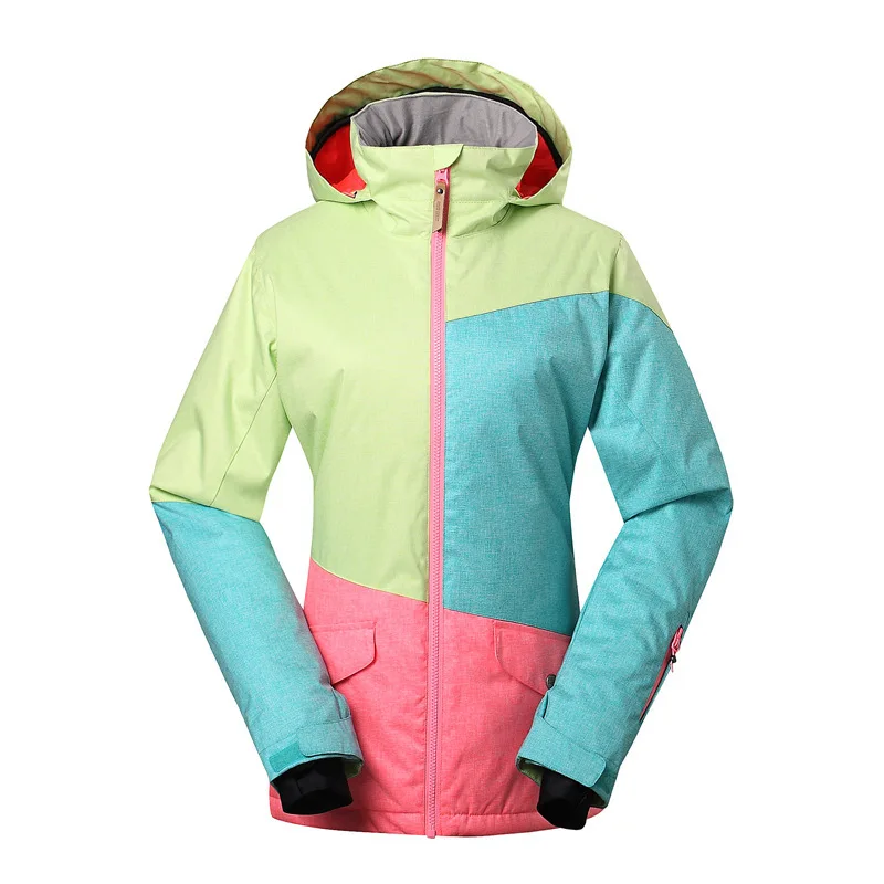 

20000mm Mp3 Retro Gortex Woman Snow Ski Suit Down Jacket Coat for Ktec