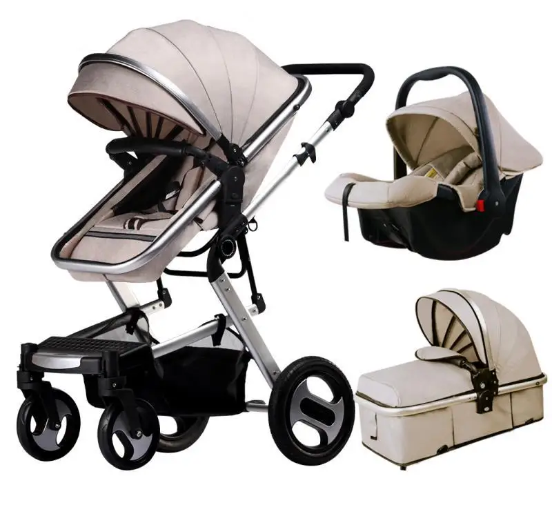 Wholesale Price 3 in 1 Luxury High Landscape Baby Stroller Pram