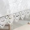 Cream White Small Square Lace Tablecloth Wedding Party Used Lace Tablecloth