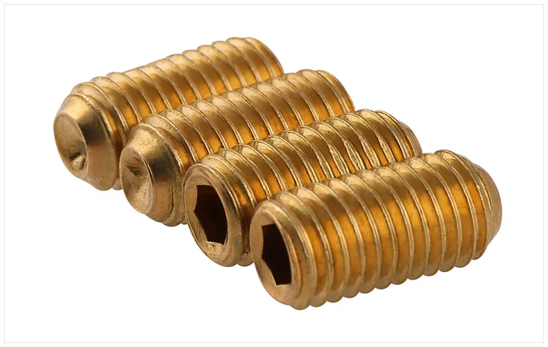 
DIN 913 Brass flat piont Hexagon socket set screws 