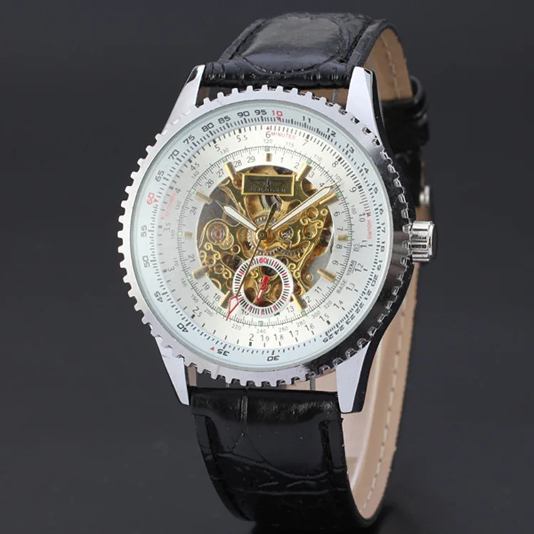

JARAGAR men luxury wrist fashion movement hollow mechanical watch, Colourful
