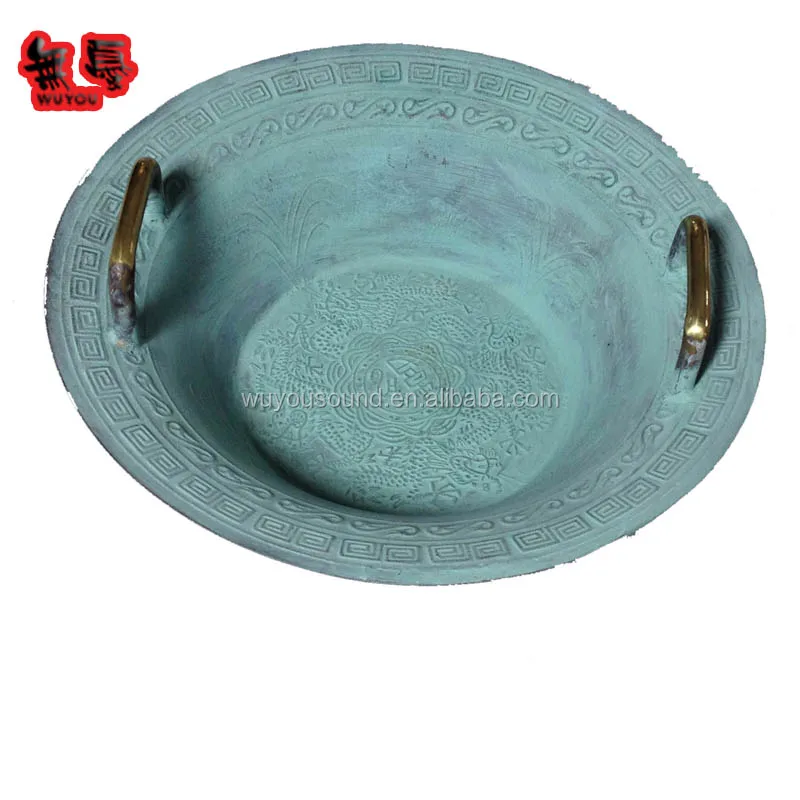 
28cm 38cm 44cm chinese traditional bronze spouting bowl and waterspring bowl 