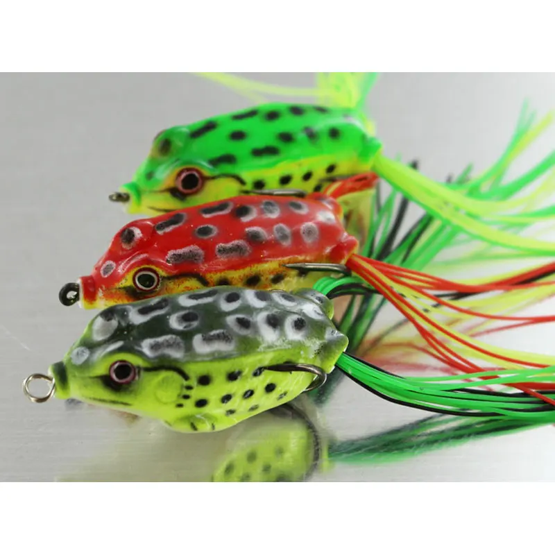 

Wholesale fishing lure soft frog floating lures rubber frog bait topwater frog, Multi