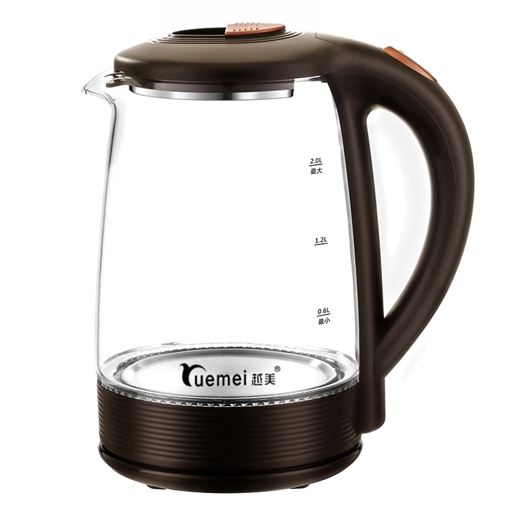 
Factory supply 1.2L 1.5L 1.8L Automatic Shut-off electric glass kettle 