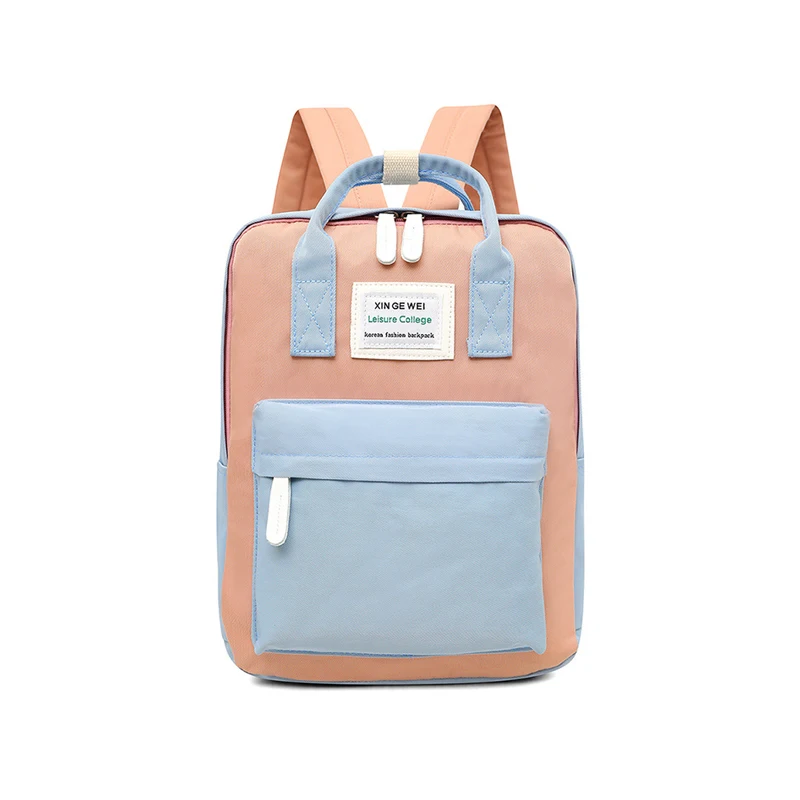 

Wholesale OEM Custom Logo Korean Style Waterproof School Kids Student Backpack, As the picture show or custom