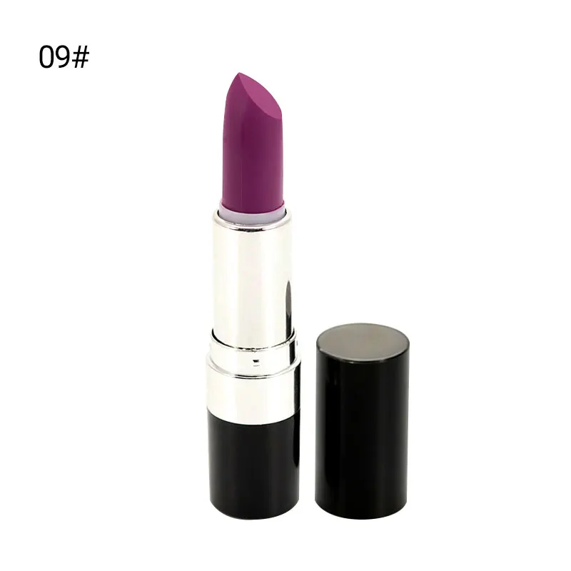 

Popfeel Cross Border Color Makeup Lipstick Sample Cameo Brown Red Lipstick Waterproof Stick Lips 3 Pcs Black Carton