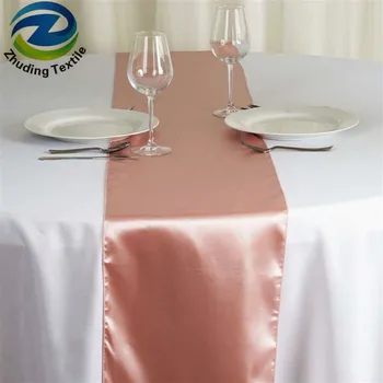 Wedding Banquet Table Decorations Rose Gold Satin Runner Wedding Banquet Table Decorations Rose Gold Satin Runner