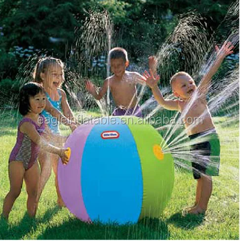 

Factory supply hot selling summer outdoor play ball children inflatable water spray beach ball, As photo