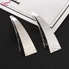 Wholesale Ready Made Fashion Concave-Convex 2 Sides Custom Glossy Metal Sliver Gold Flower Alloy Jewel Ear Stud For Travel