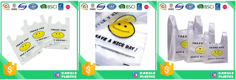 High quality printing patch handle die cut plastic shopping bag