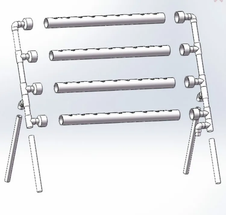 
Skyplant Diy Hydroponics Grow Kits Single Side PVC Pipe Indoor NFT Hydroponic System 
