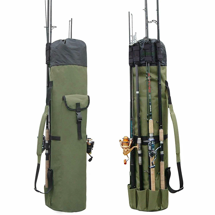 

Factory Custom Fishing Rod Bag Pole Reel Tackle Holder Carry Case Deluxe Fishing Tackle Bag, Green