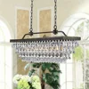 Rectangle Home Brass Lighting Contemporary Bedroom Glass Water Drop Pendant Light Vintage Living Room Crystal Lamps CZ2533IR/4