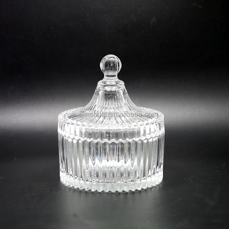 Wholesale Good Design Crystal Clear Glass Jewellery Jar Jewelry Box