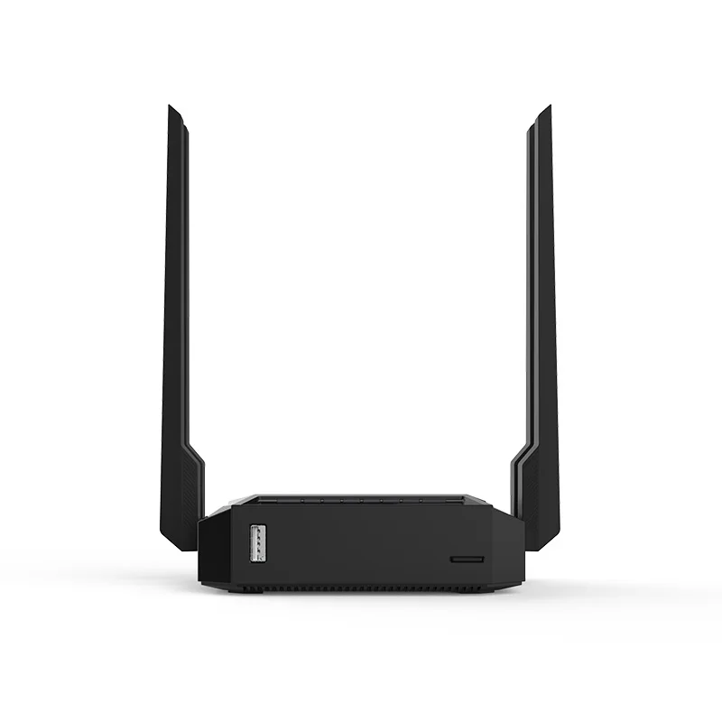 

home application management software 802.11n 300Mbps wifi openwrt smart 4* external antennas router, Black