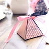 Pyramid Mini Wedding Candy Boxes With Tag