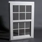 安い盗難防止家プラスチックプロファイル窓グリッド PVC 垂直スライディングウィンドウ/グリルデザインアップダウン Windows