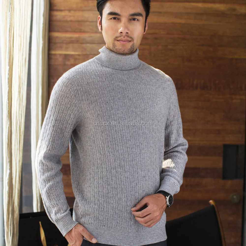 

16STC8038 men cable knit Cashmere turtleneck sweater