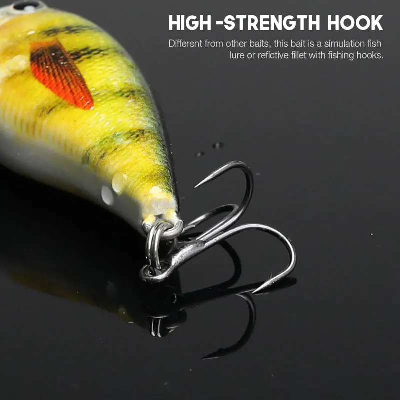 
Accept ODM / OEM 6cm 12.6g treble hooks artificial fishing bait wholesale crank fishing lures 