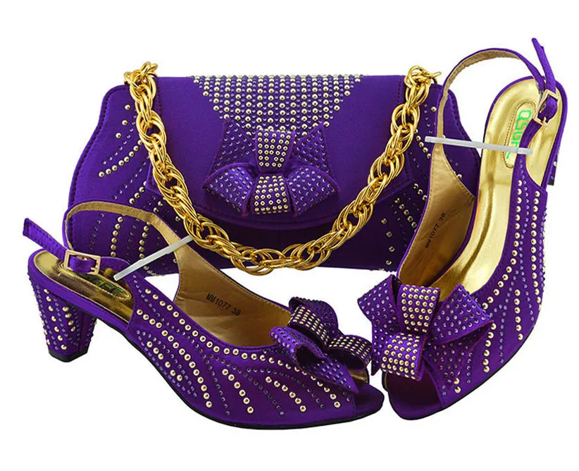 Pu Leather Italian Coral Shoes And Bag Set Wholesale 2019 Cheap Wedding Shoes And Matching