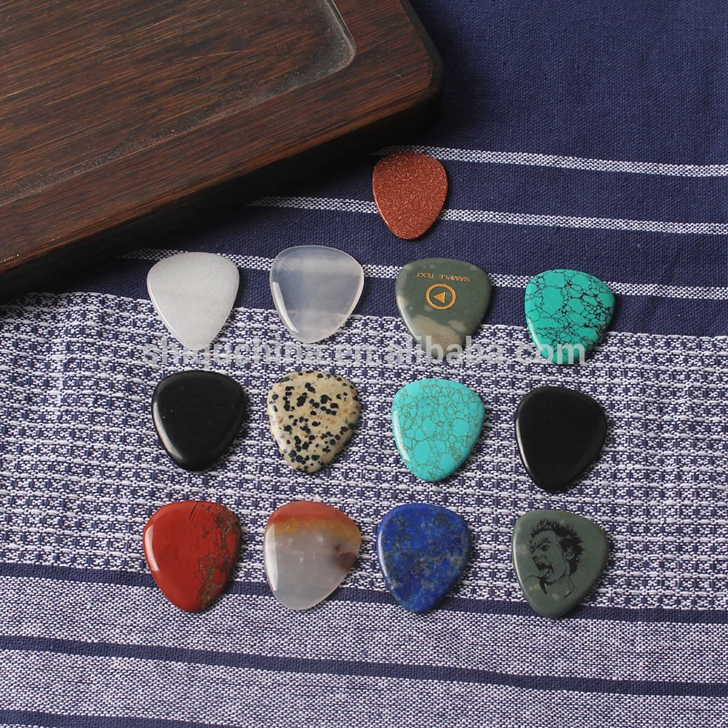 

2019 yiwu In Stock Wholesale white rock gemstone guitar picks guitar accessories for sale in low MOQ, Multi