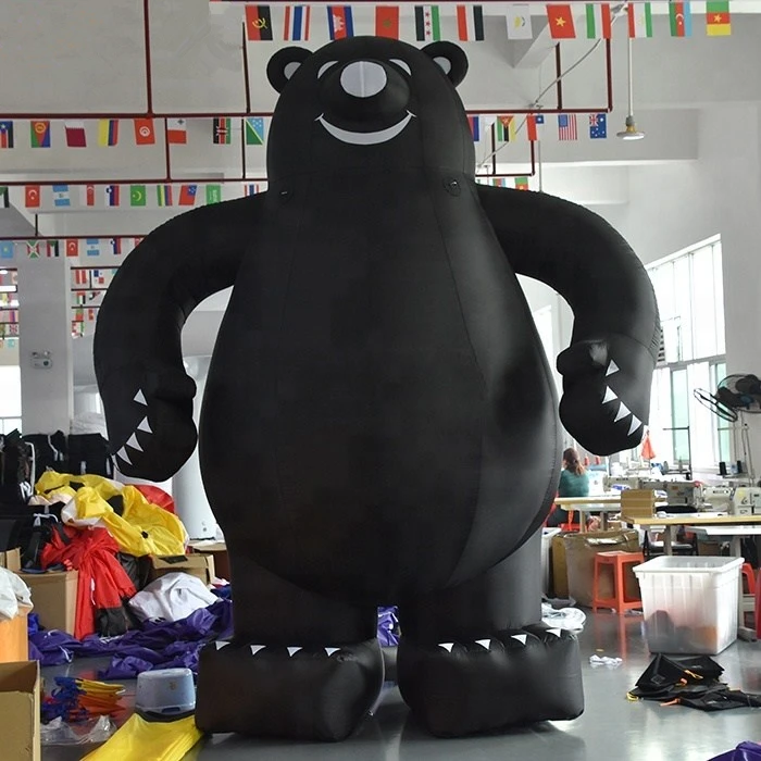 Hot B&aacute;n Bơm Hơi Khổng Lồ M&agrave;u Đen Gấu Phim Hoạt H&igrave;nh Cho Sự Kiện Ngo&agrave;i Trời