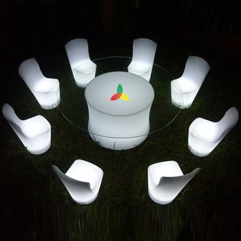 Modern Led Buffet Table And Chair Sets Plastic Light Up Dining Table And Chair Buy Dining Round Table And Chair Set Light Oak Dining Table And