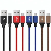 

Fast Charging Micro USB Cable Male Connector Mobile Phone Nylon Braided Usb Type C Cable