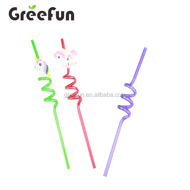 Unicorn Spiral Straw - Set of 4