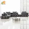 Middle east style designs home furniture set corner modern leather sofa