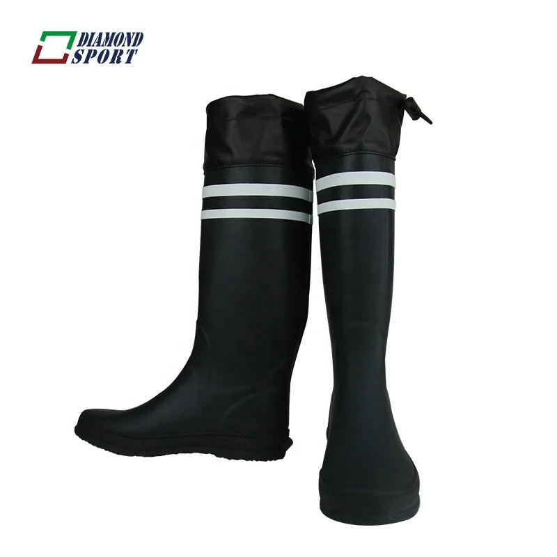 
Hot sales ss/aw ladies knee rubber rain boot fold wellies 