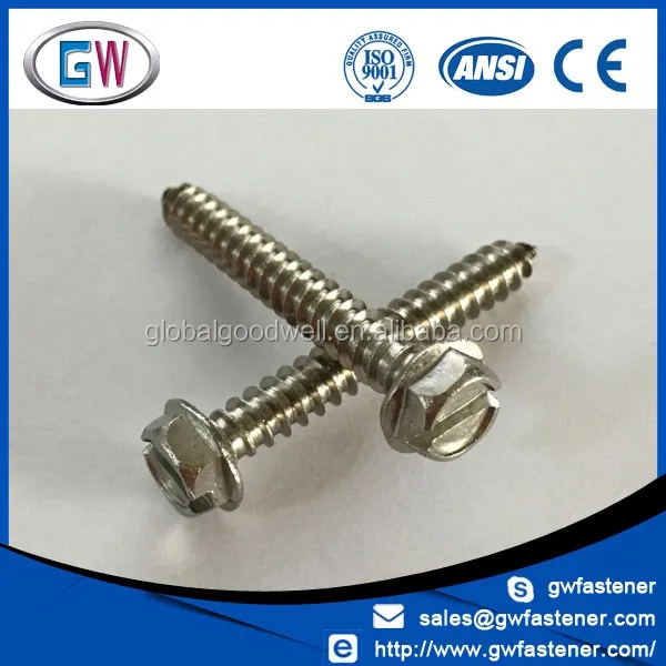 Stainless Steel 188 Slotted Hex Washer Head Self Tapping Screw Buy