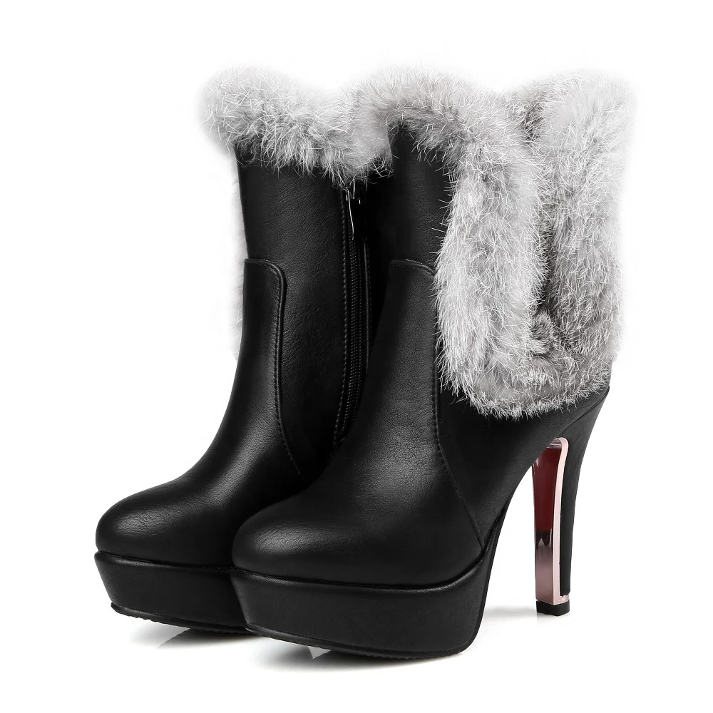 ladies high heeled ankle boots