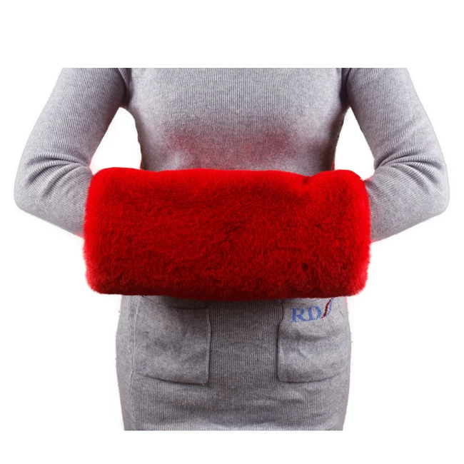 
Vintage Style Lady Blue Winter Girls Faux Fur Hand Warmer Muffs 