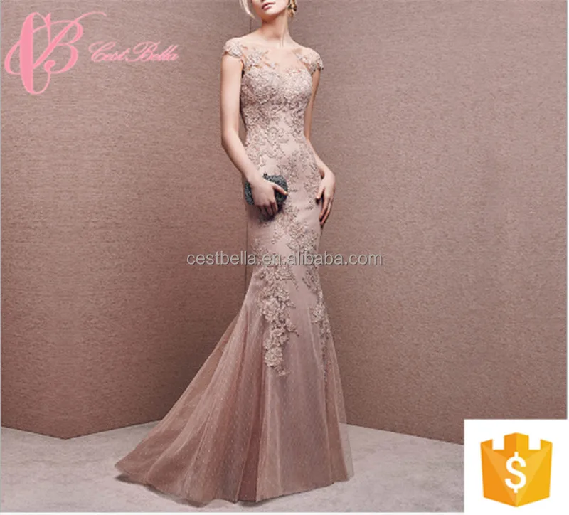 

2018 Women Prom High Quality Cap Sleeve Chiffon Evening Dress, N/a