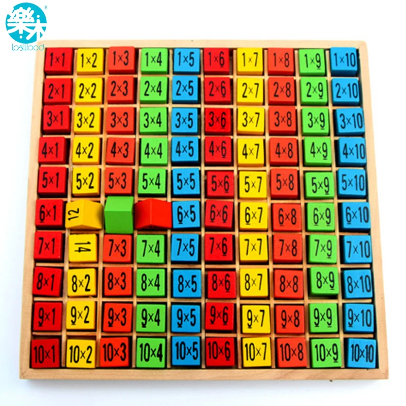 Baby wooden Toys 99 Multiplication Table Math Toy 10*10