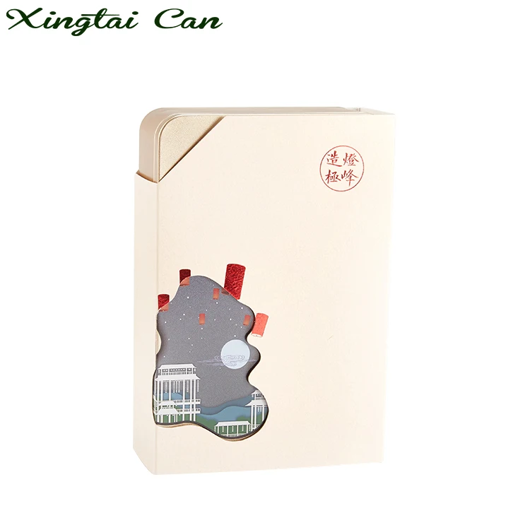 
New Design Square Luxury Gift Cookies Biscuit Packing Tin Box Manufacture 