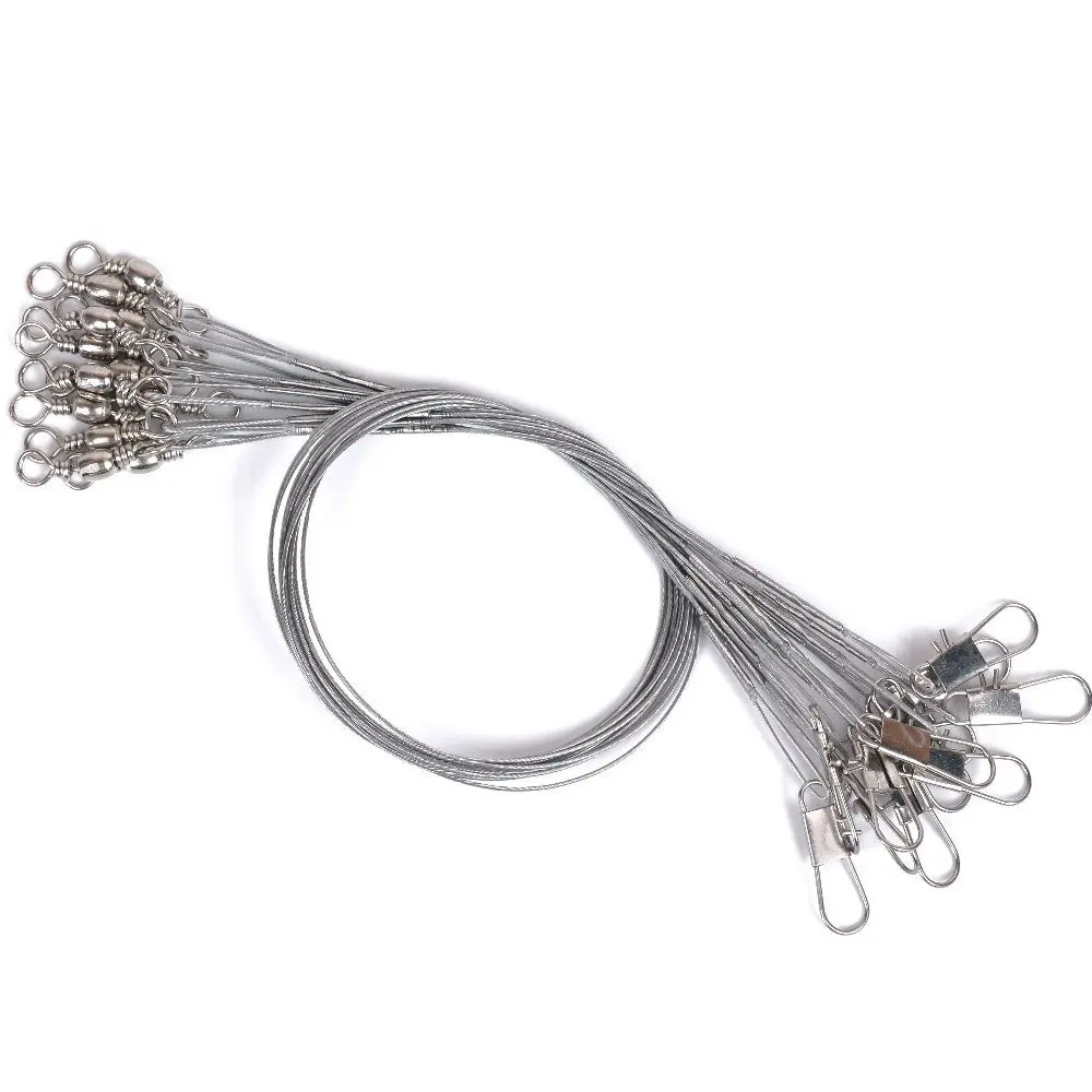 9/" 12/" Fishing Line Stainless Steel Leader Wire 6/" 72 Pcs 15cm 23cm 30cm.